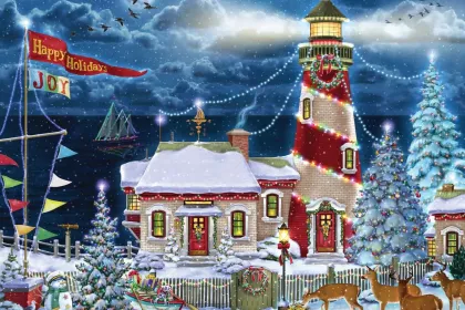 Christmas Lighthouse jigsaw puzzle