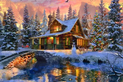 Rockies Christmas jigsaw puzzle