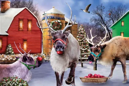 Reindeer Farm jigsaw puzzle