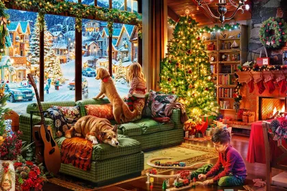 Fireside Christmas jigsaw puzzle
