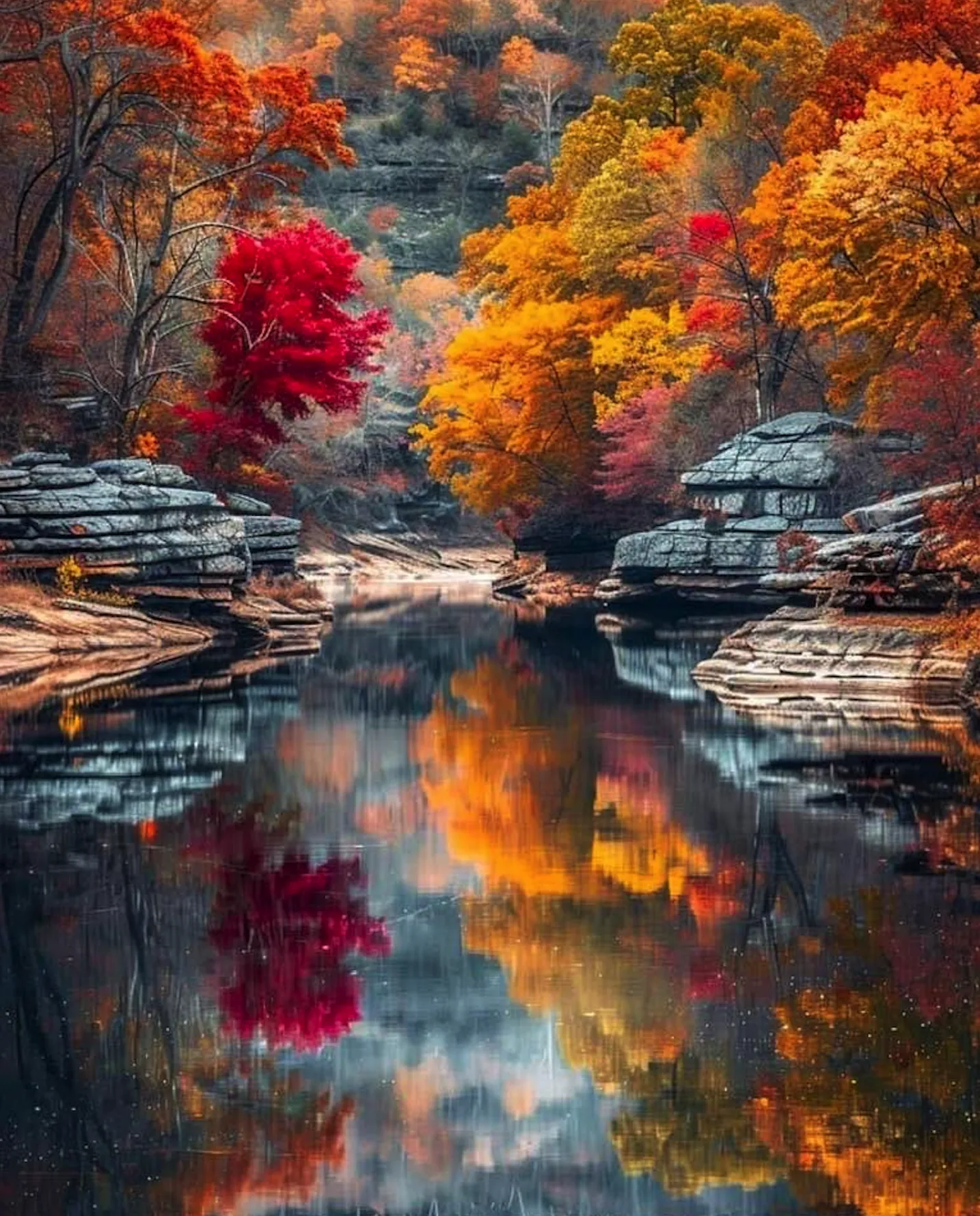 Fall Reflective Pool jigsaw puzzle