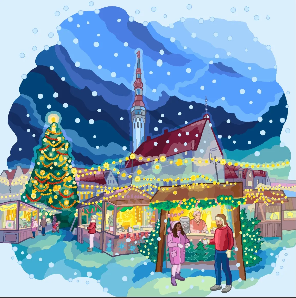 Christmas Town- Happy Color