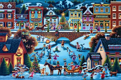 Hometown Christmas jigsaw puzzle