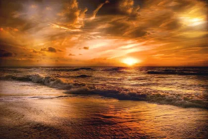 Jigsaw puzzle of Sunset over the ocean