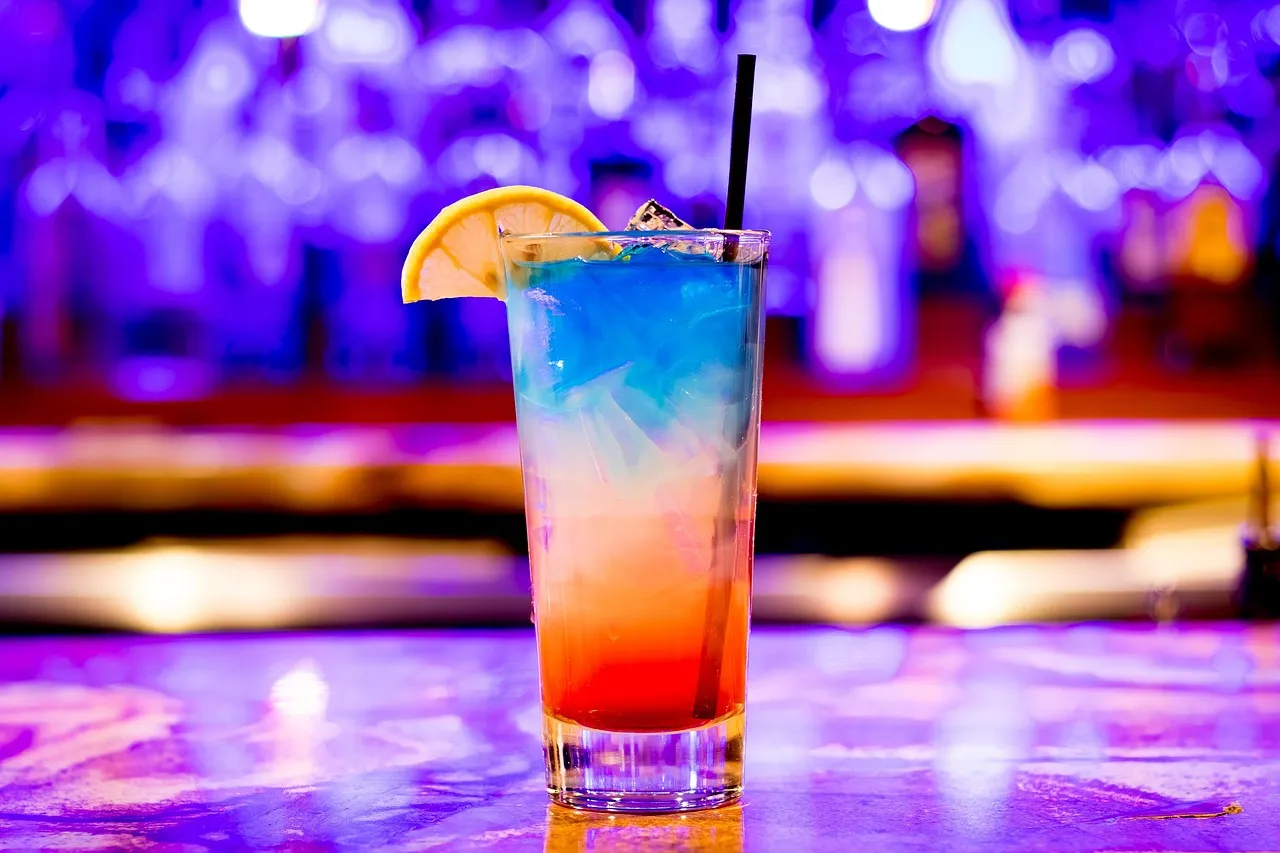 Colorful Cocktail in Bar