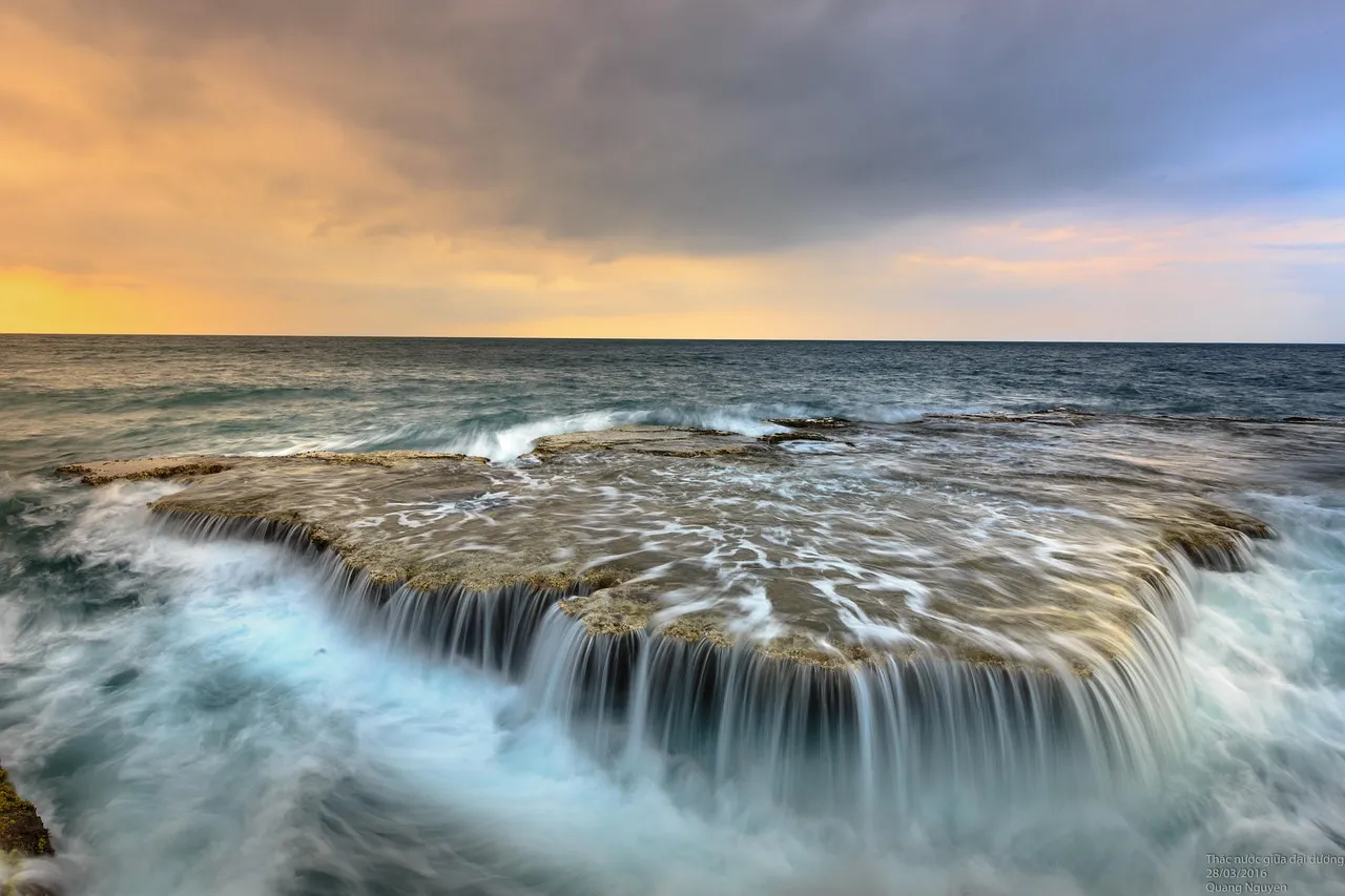 Ocean Cliff Waterfall