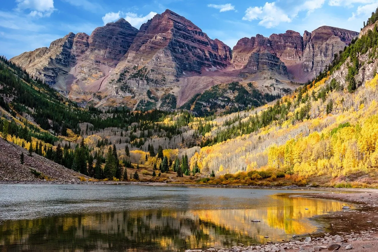Mountain Reflection in Autumn