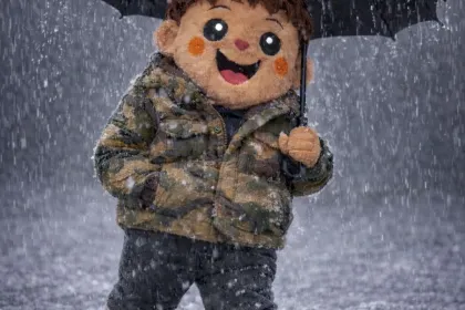 walking in  the rain jigsaw puzzle