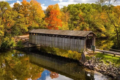 Covered Bridge in Michigan jigsaw puzzle