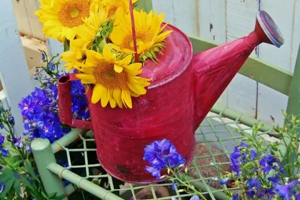 Water Can Flowers jigsaw puzzle