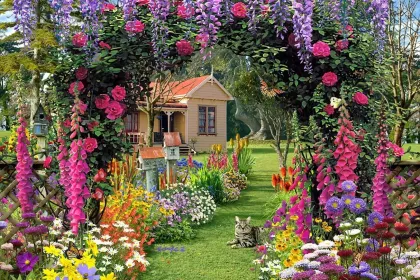 Home Floral Garden jigsaw puzzle