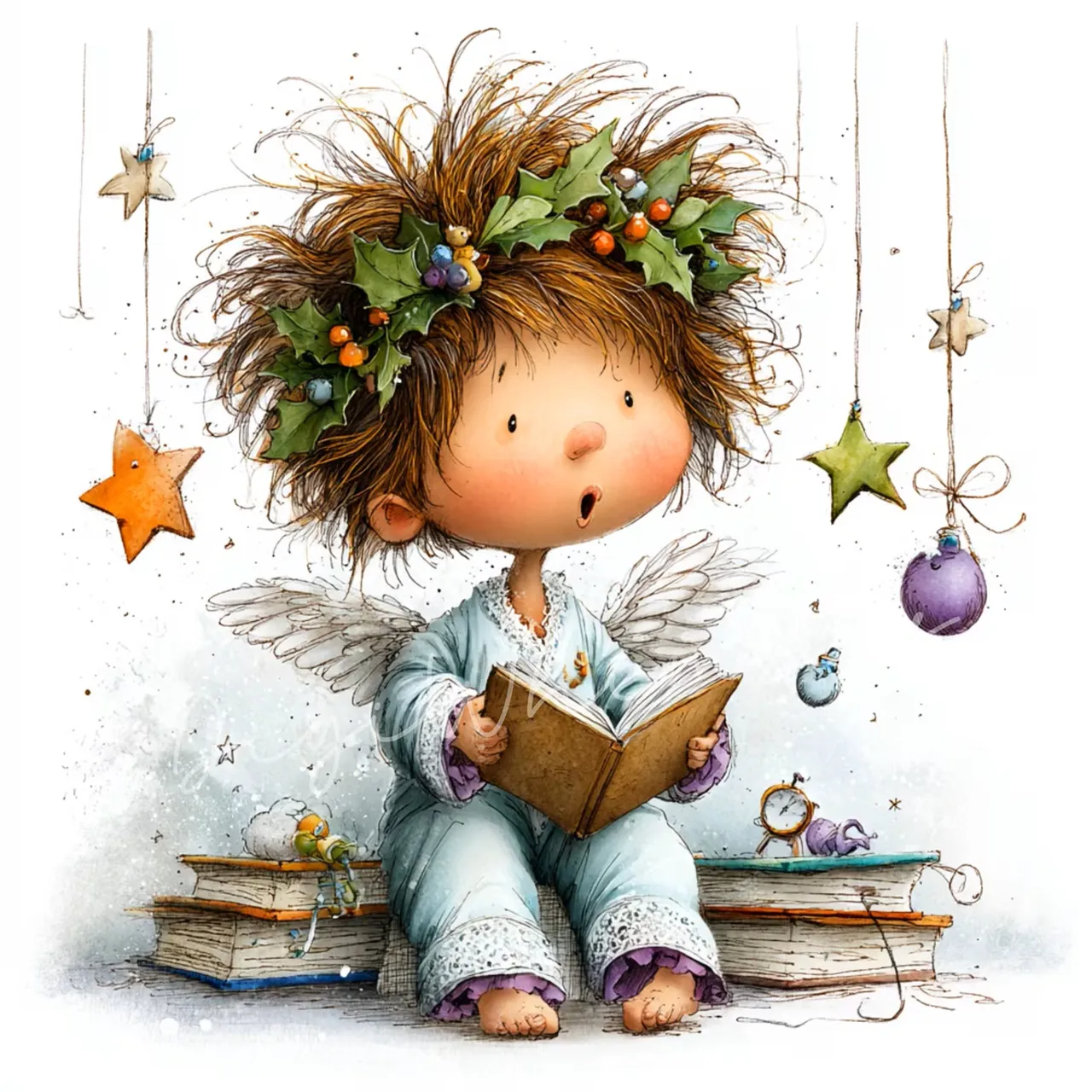 Christmas Angel Sings jigsaw puzzle