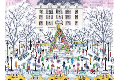 xmas new york style jigsaw puzzle