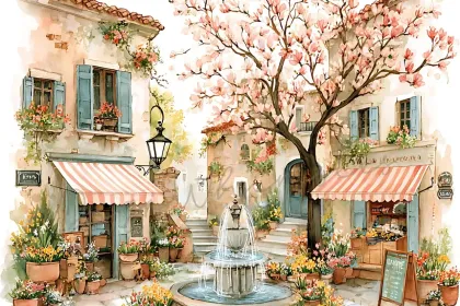 Spring Village Houses jigsaw puzzle