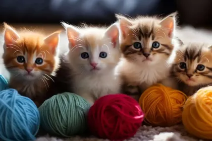 Kittens and Yarn jigsaw puzzle