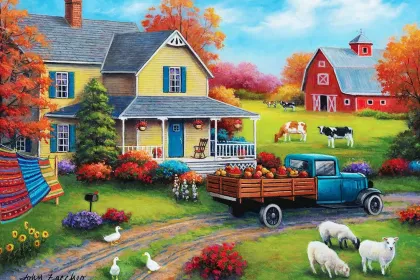 Harvest Time on the Farm jigsaw puzzle