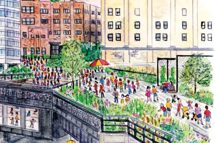 Strolling above the city jigsaw puzzle