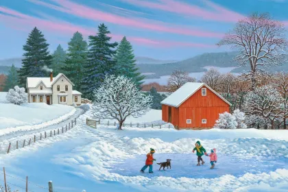 Skating on the Pond jigsaw puzzle