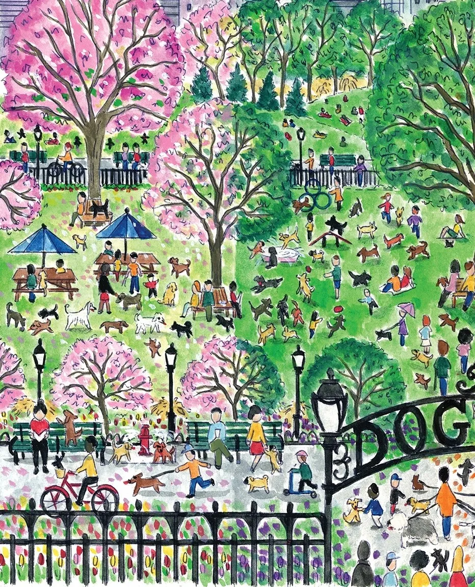 a dog in the big city