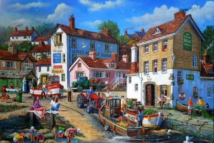 Busy Village jigsaw puzzle