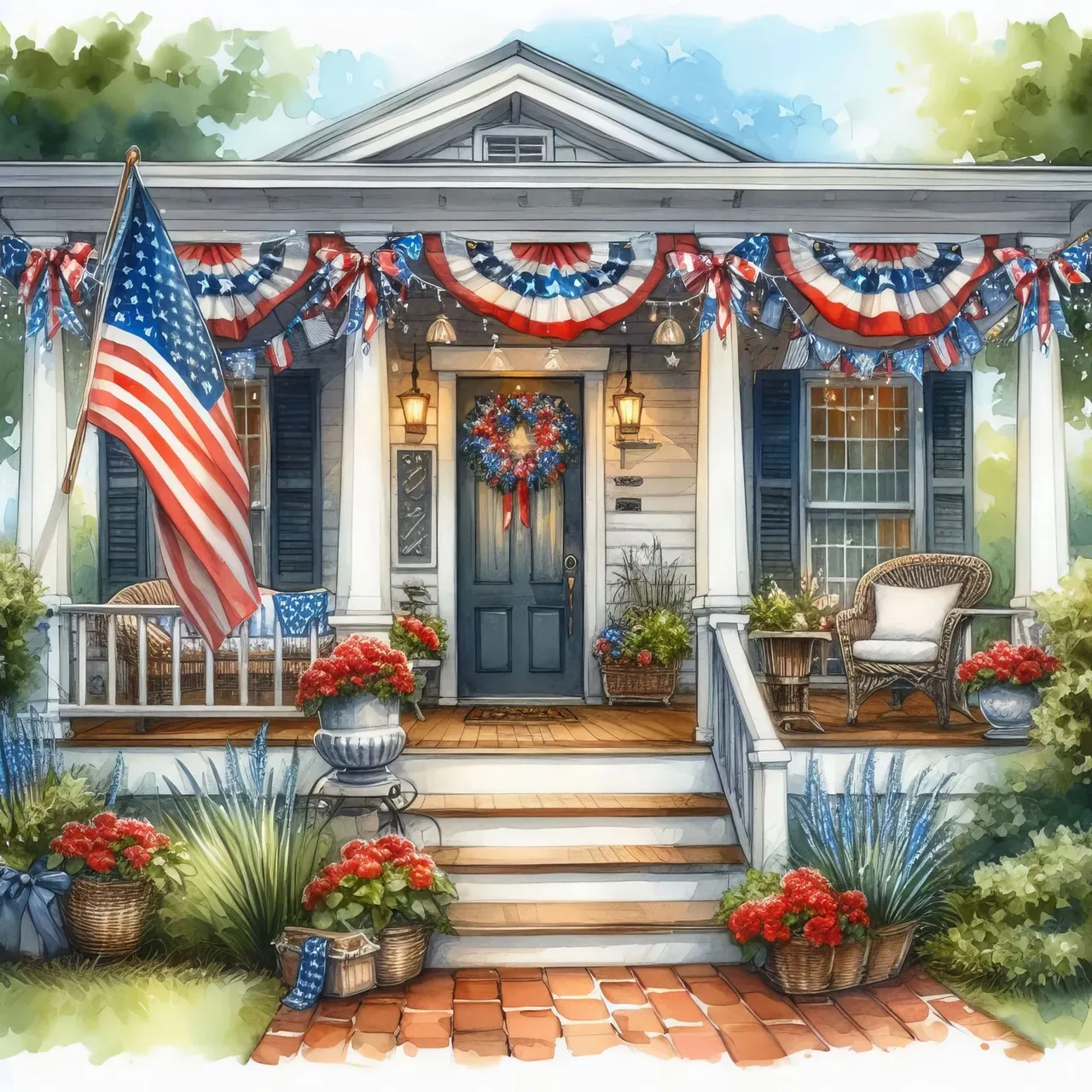 Fourth of July Porch