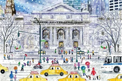 snowy new york jigsaw puzzle