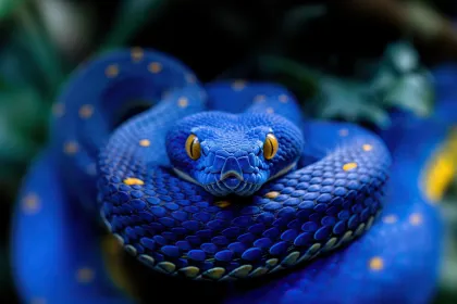 Blue snake jigsaw puzzle