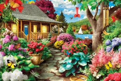 Hummingbird in Bloom jigsaw puzzle