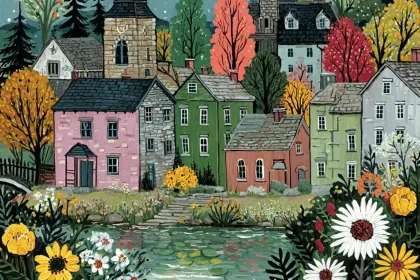 Moonlit Village jigsaw puzzle