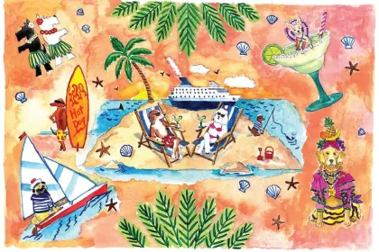 doggy beach day jigsaw puzzle