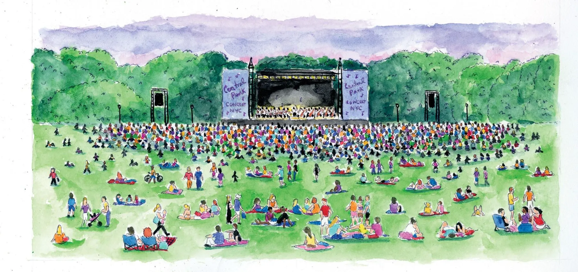 a summer concert in Central Park