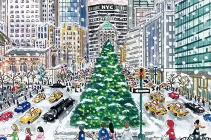 Snowfall on Park Avenue❄️ jigsaw puzzle