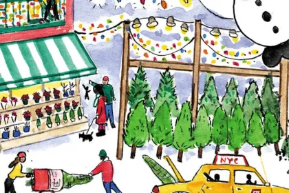 xmas tree shopping jigsaw puzzle