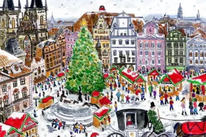 Prague at Christmastime jigsaw puzzle