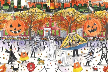 Village Halloween Parade jigsaw puzzle
