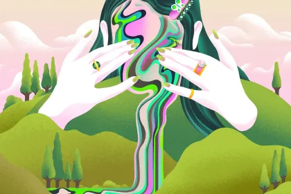 abstract lady jigsaw puzzle