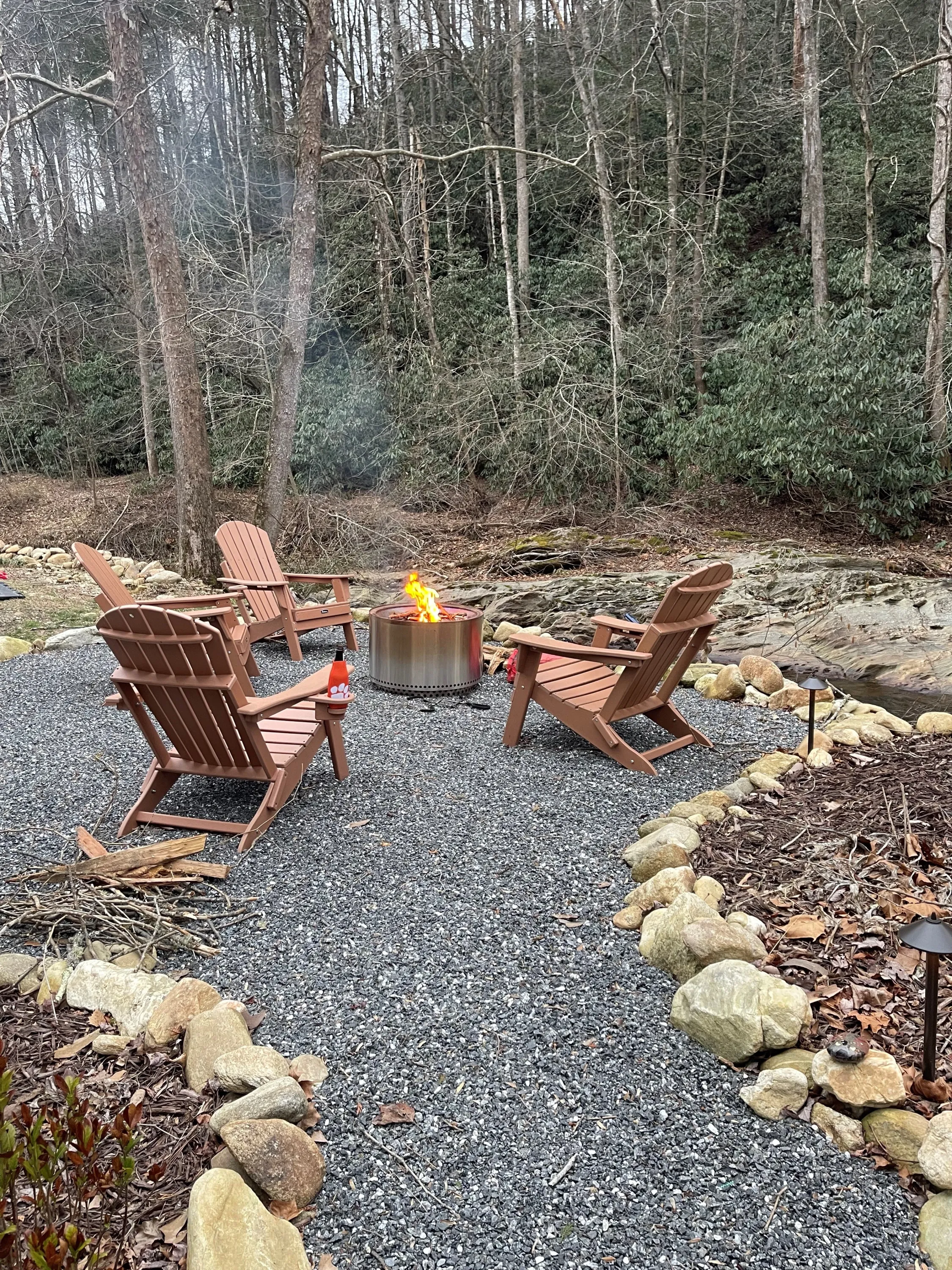 Fire Pit on the River-Blowing Rock, NC