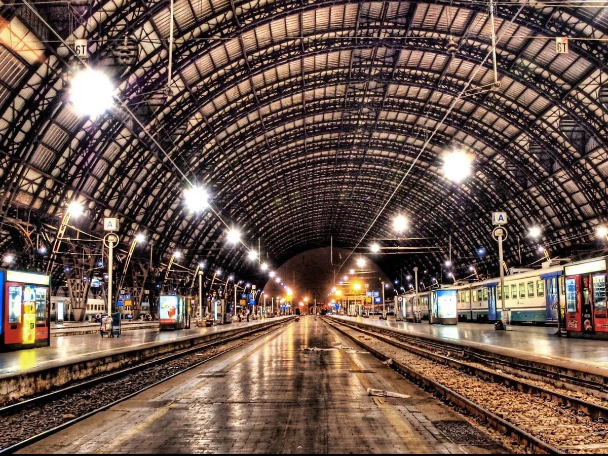 Railway Station in Europe.