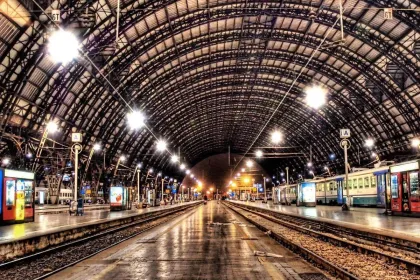 Railway Station in Europe. jigsaw puzzle