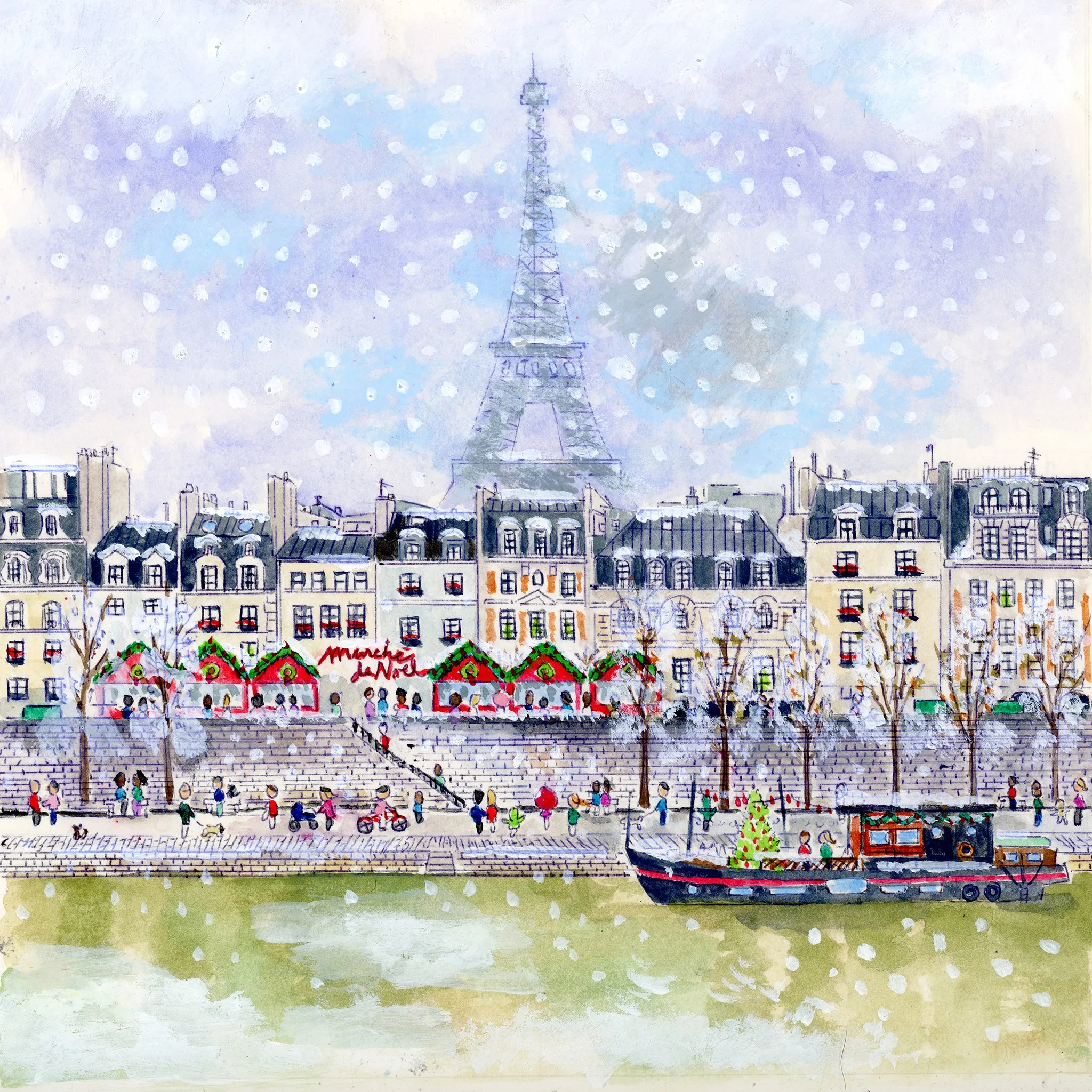 snowy paris