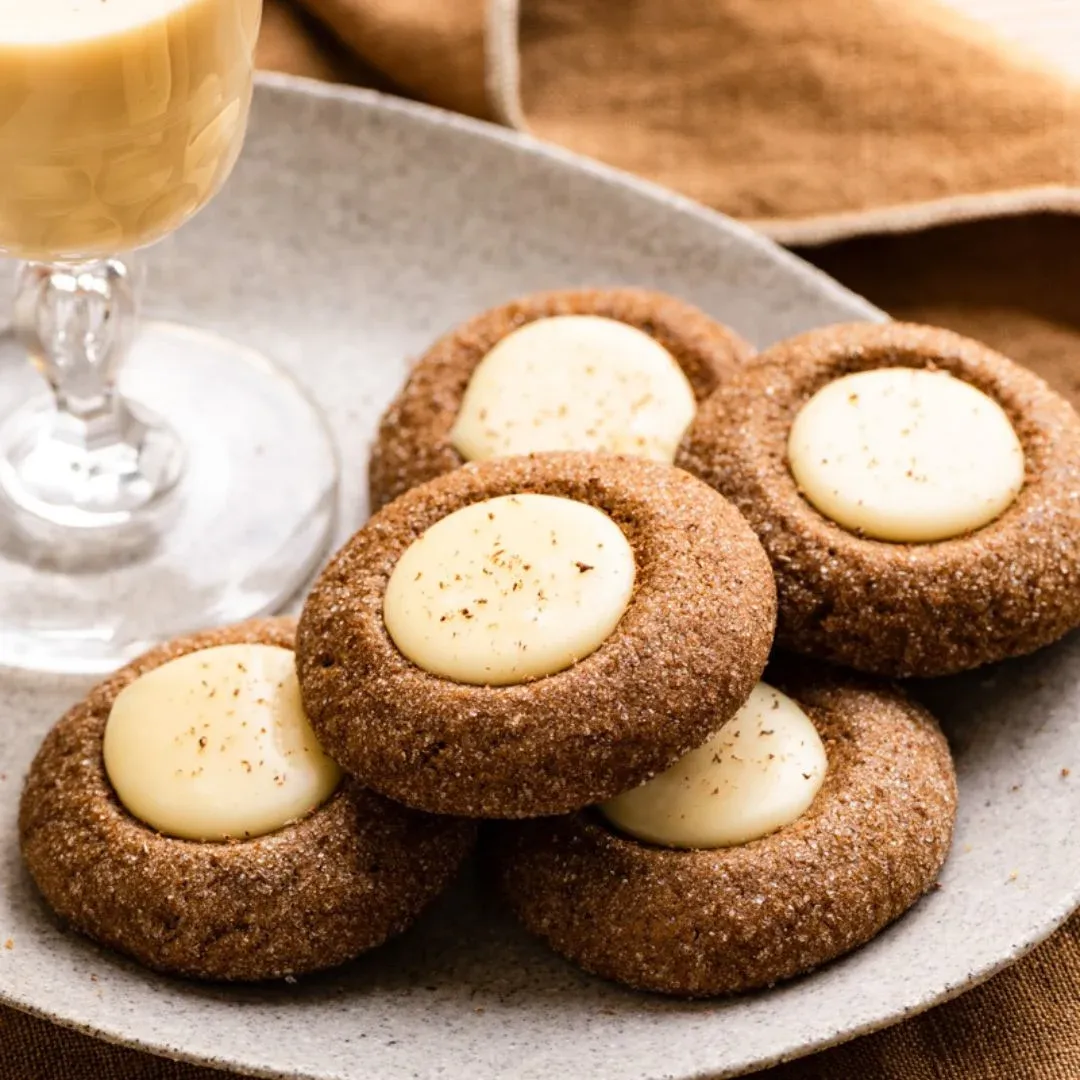 e.g. Eggnog gingerbread cookies