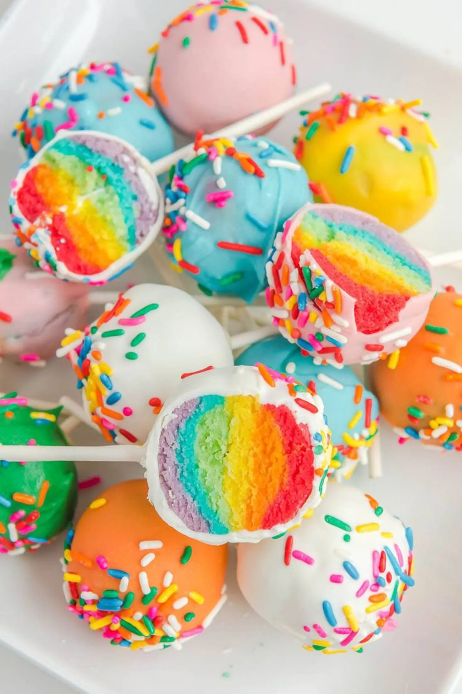 Rainbow Cake Pops