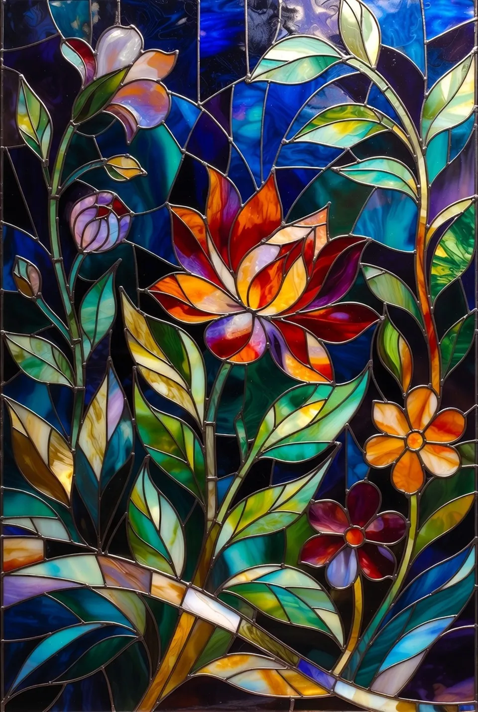 Stained Glass Flowers