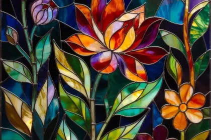 Stained Glass Flowers jigsaw puzzle