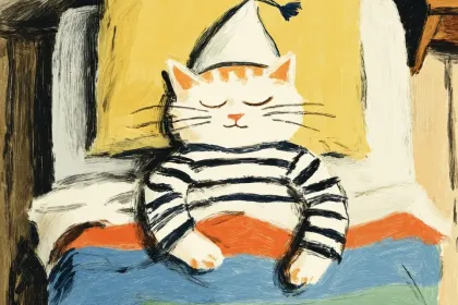 Sleepy cat jigsaw puzzle