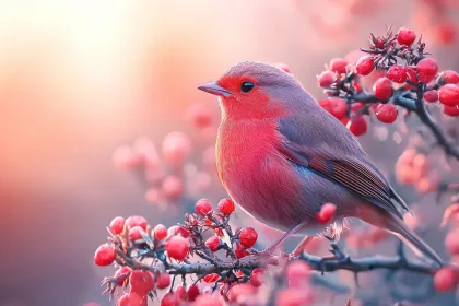 Sunset bird jigsaw puzzle