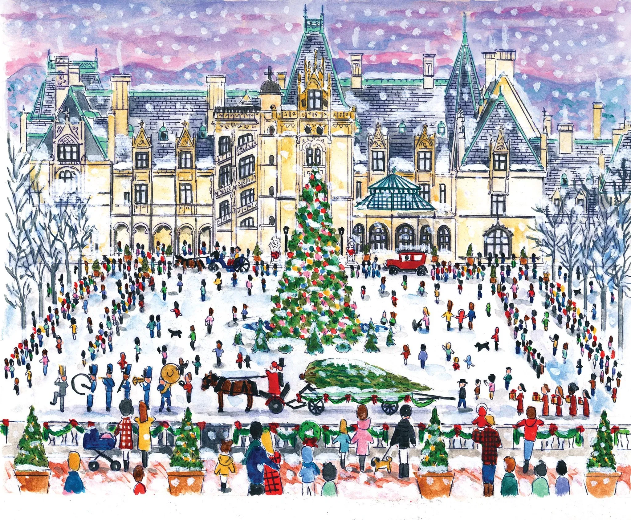 Christmas preparations at the Biltmore Estate