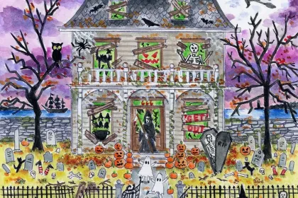 haunted house jigsaw puzzle