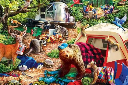 Campsite Trouble jigsaw puzzle