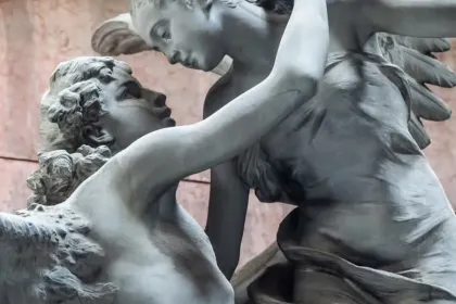 Angel statues gazing at each other jigsaw puzzle